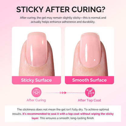 MelodySusie Builder Gel Nail Kit — 6 Nude Pink Thickening Gels, 8-in-1 Base Gel, UV/LED Cure