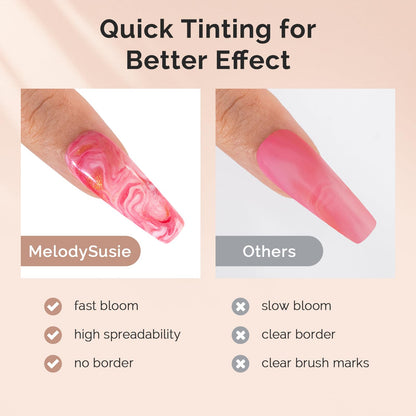 MelodySusie Hema-Free Blooming Gel for Nail Art – Marble Watercolor UV Polish, 0.53 Fl Oz