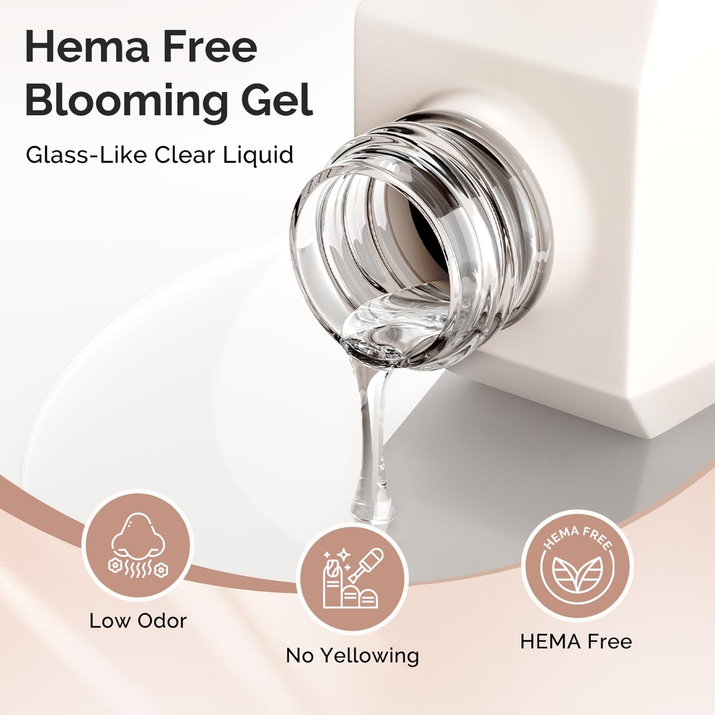 MelodySusie Hema-Free Blooming Gel for Nail Art – Marble Watercolor UV Polish, 0.53 Fl Oz