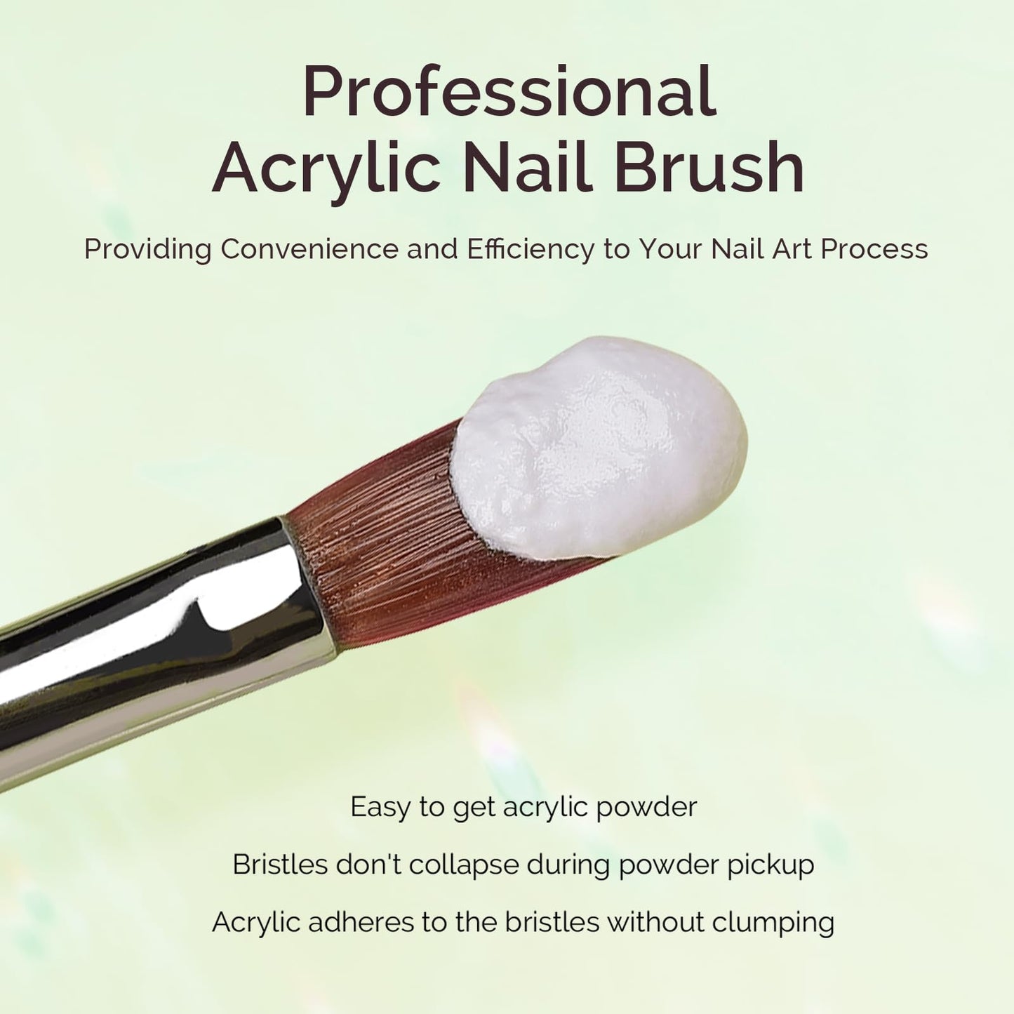 MelodySusie Kolinsky Acrylic Nail Brush – 66% Kolinsky Hair, Aurora Collection, Size 8