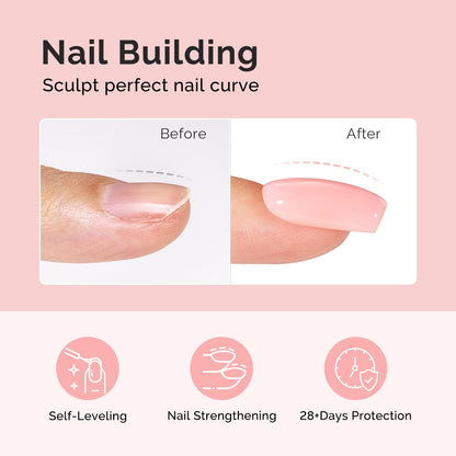 MelodySusie Hema-Free Milky Pink Builder Gel – 0.5 Fl Oz | UV/LED Extension