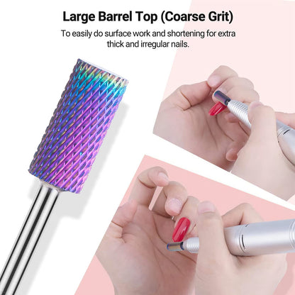 MelodySusie 7Pcs Nail Drill Bit Set – Tungsten Carbide Ceramic for Manicure & Pedicure