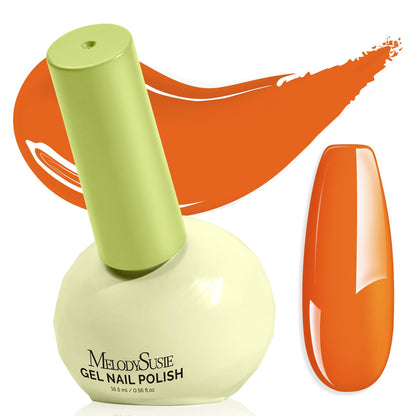 MelodySusie Orange Gel Nail Polish – Plant-Based, 16.5ml Tilt-Stand Bottle, Soak-Off, 3-Free, TPO/HEMA Free