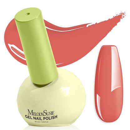 MelodySusie Highly Pigmented Orange Gel Nail Polish – Plant-Based 3-Free, Tilt Bottle, 16.5ml, UV/LED Safe
