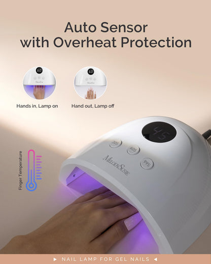 MelodySusie Compact Advanced UV LED Nail Lamp P-Plus30F – Auto Sensor, 3 Timers, 36W