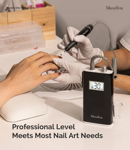 MelodySusie SC320H Nail Drill - 30000RPM Cordless E-File for Training & Home Use