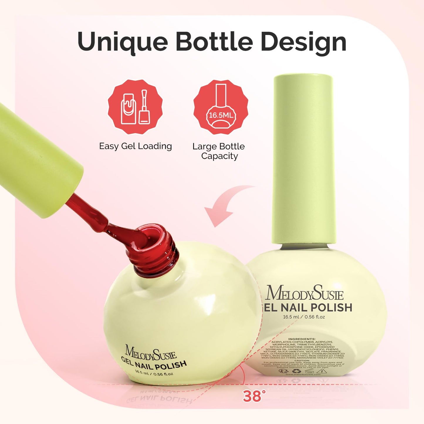 MelodySusie Nude Gel Nail Polish Set with Mini UV Light – 10 Colors + Top/Base Coats