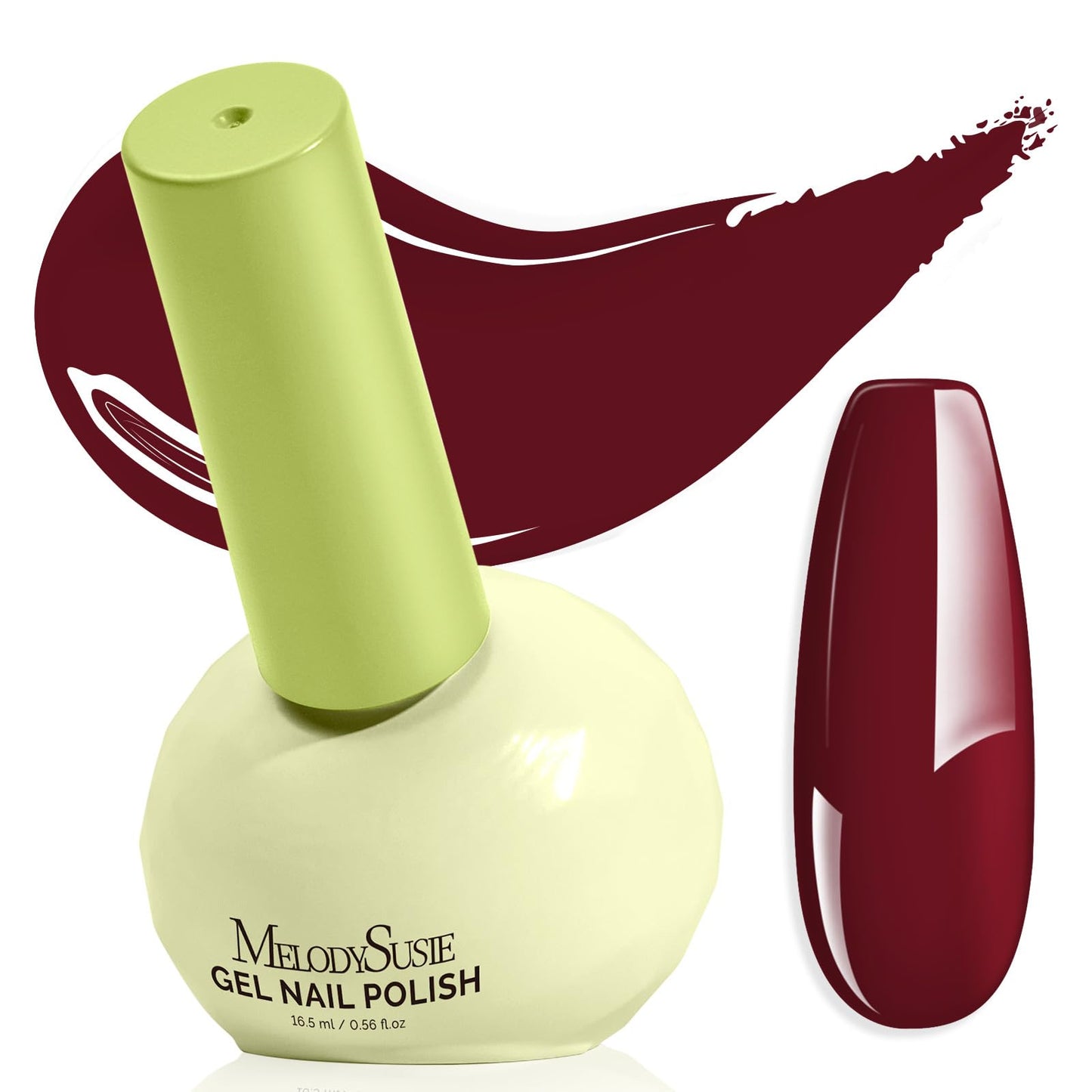 MelodySusie Plant-Based Gel Nail Polish – Tilt Bottle, 0.56oz/16.5ml, 3-Free & TPO/HEMA-Free