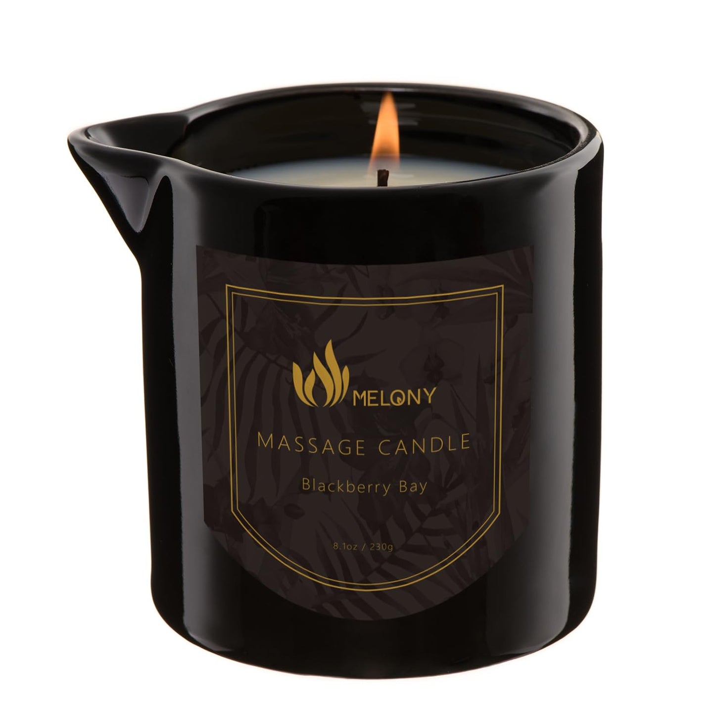 MELONY Massage Oil Candle 8.1 oz – Blackberry & Bay for Home Spa & Relaxation