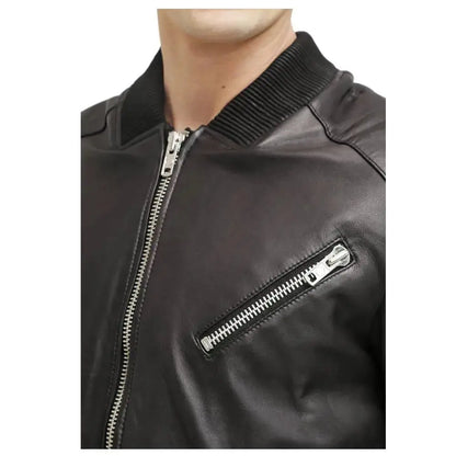 Men’s Premium Native American Leather Bomber Jacket