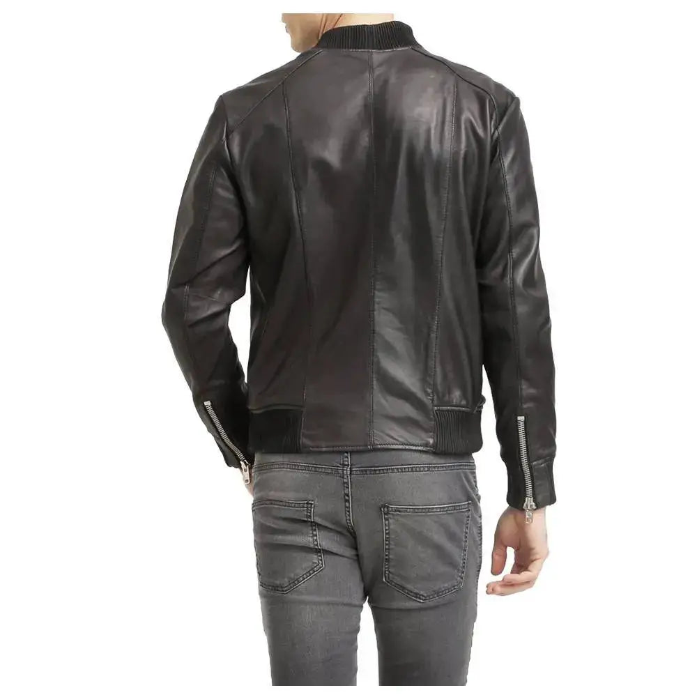 Men’s Premium Native American Leather Bomber Jacket
