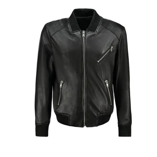 Men’s Premium Native American Leather Bomber Jacket