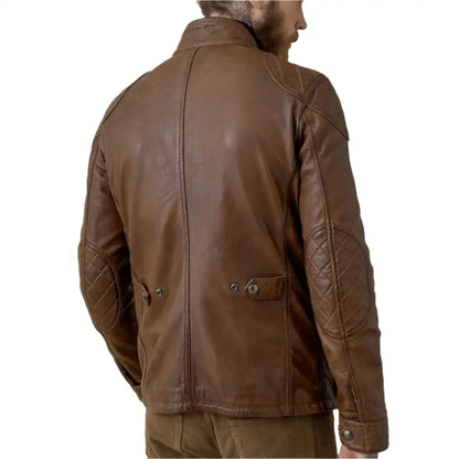 Men’s Walnut Leather Field Jacket for Men