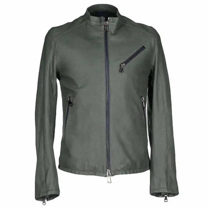 Men’s Leather Slim Fit Motorcycle Jacket
