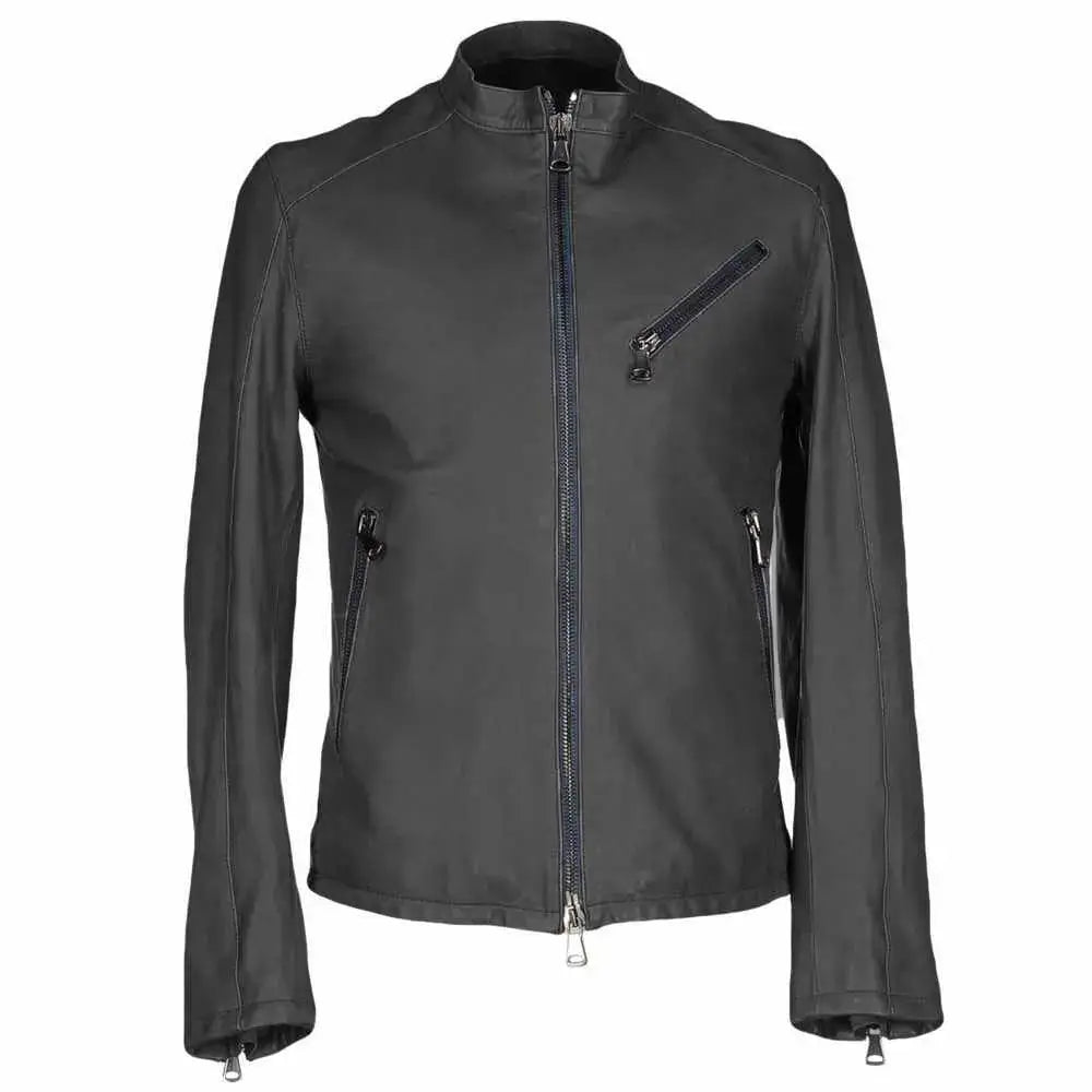 Men’s Leather Slim Fit Motorcycle Jacket