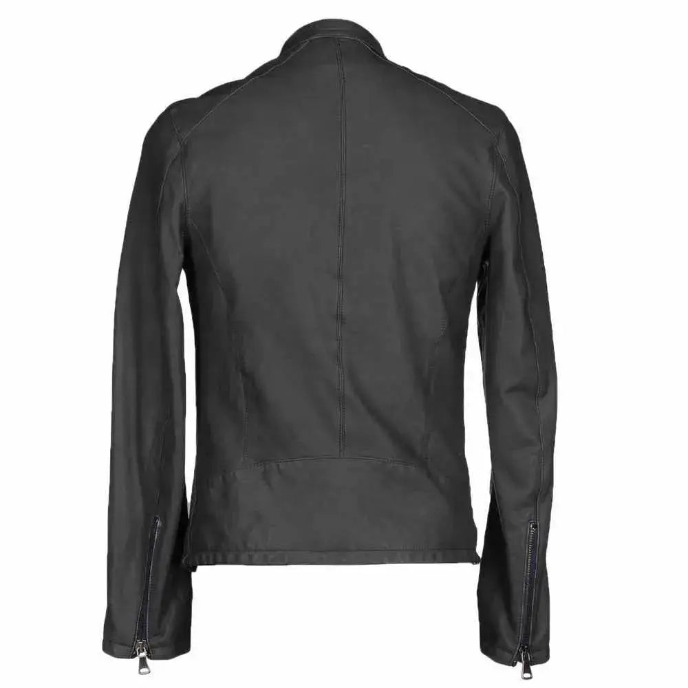 Men’s Leather Slim Fit Motorcycle Jacket