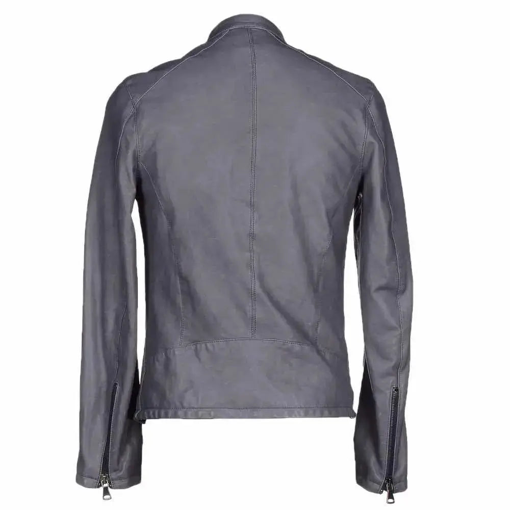 Men’s Leather Slim Fit Motorcycle Jacket