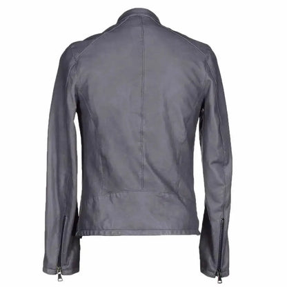 Men’s Leather Slim Fit Motorcycle Jacket