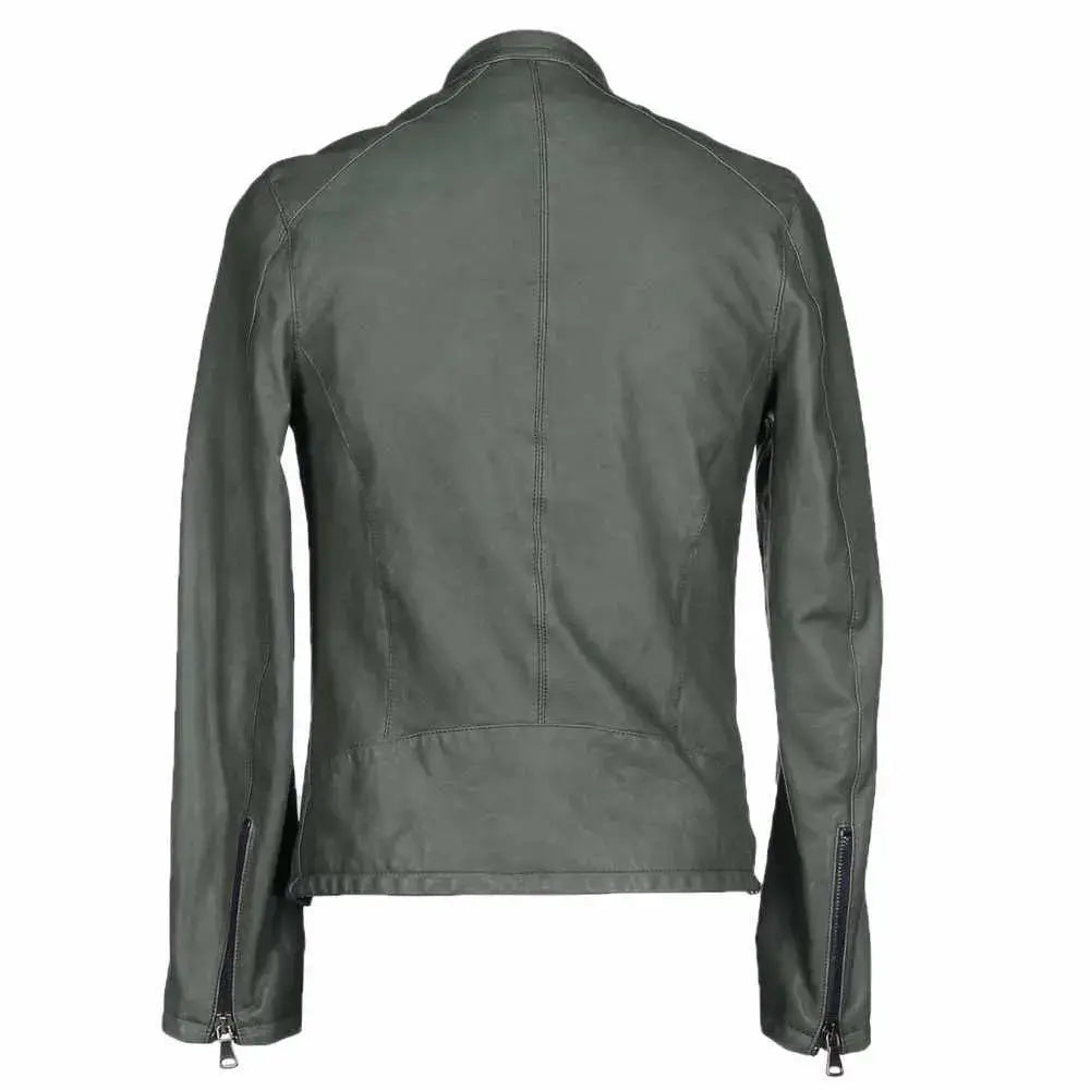 Men’s Leather Slim Fit Motorcycle Jacket