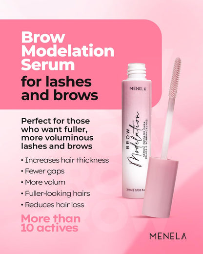 MENELA 2-in-1 Eyebrow & Lash Serum – 10 Botanical Actives, Biotin