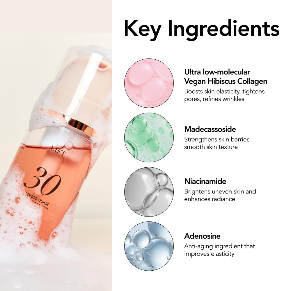 MENOKIN 30 Seconds Quick Bubble Mask – Collagen & Niacinamide for Elasticity & Glow