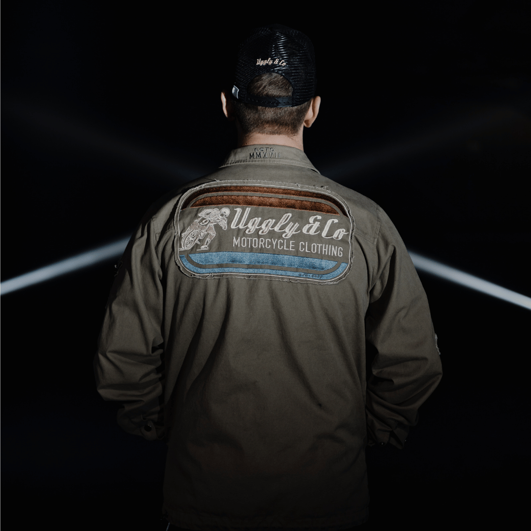 Green Flattrack Moto Shacket