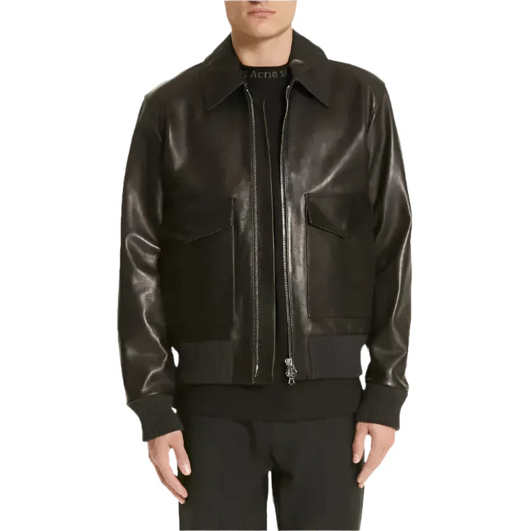 Men’s Black Leather Jacket – Classic Style