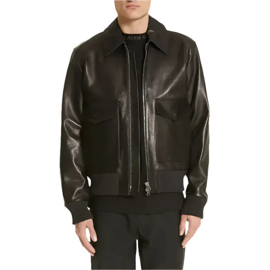 Men’s Black Leather Jacket – Classic Style