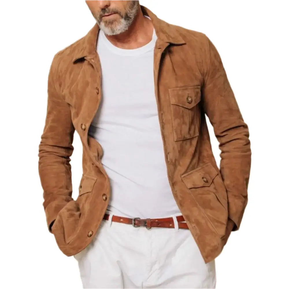 Men’s Brown Suede Field Jacket