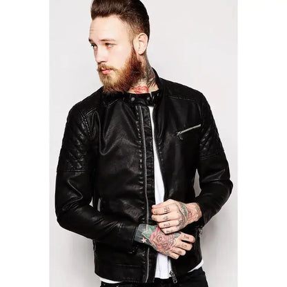 Men’s New Leather Biker Jacket
