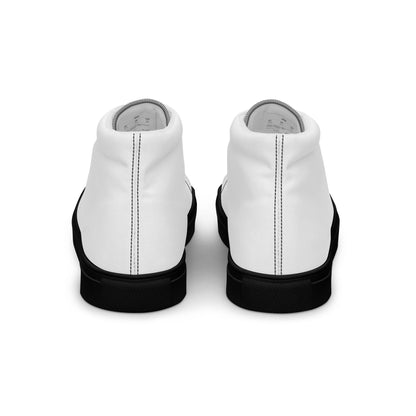 iSAW Mens White High-Top Canvas Shoes
