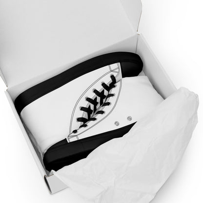 iSAW Mens White High-Top Canvas Shoes
