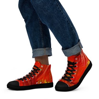 Qízhì - Mens High-Top Canvas Shoes