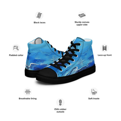 A Drop In The Ocean - Mens High-Top Canvas Shoes