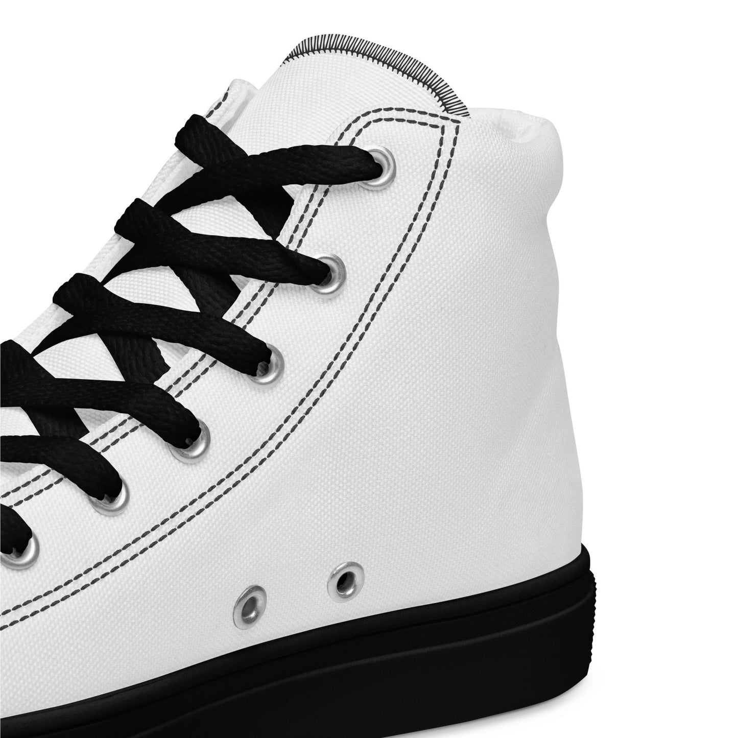 iSAW Mens White High-Top Canvas Shoes
