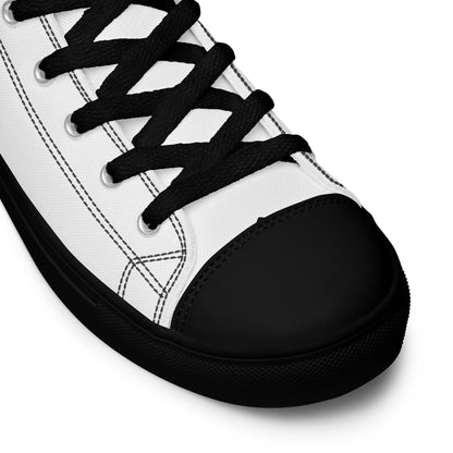 iSAW Mens White High-Top Canvas Shoes