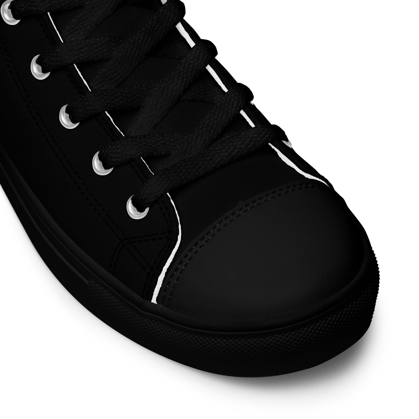 iSAW Mens Black High-Top Canvas Shoes