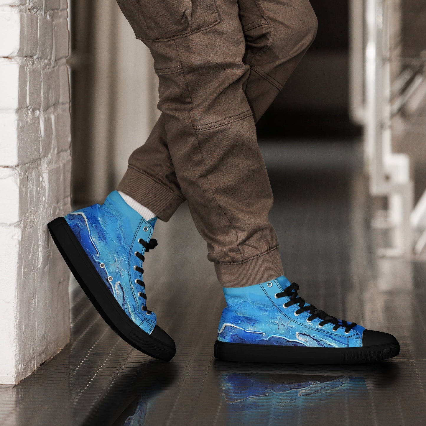 A Drop In The Ocean - Mens High-Top Canvas Shoes