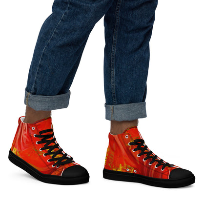 Qízhì - Mens High-Top Canvas Shoes