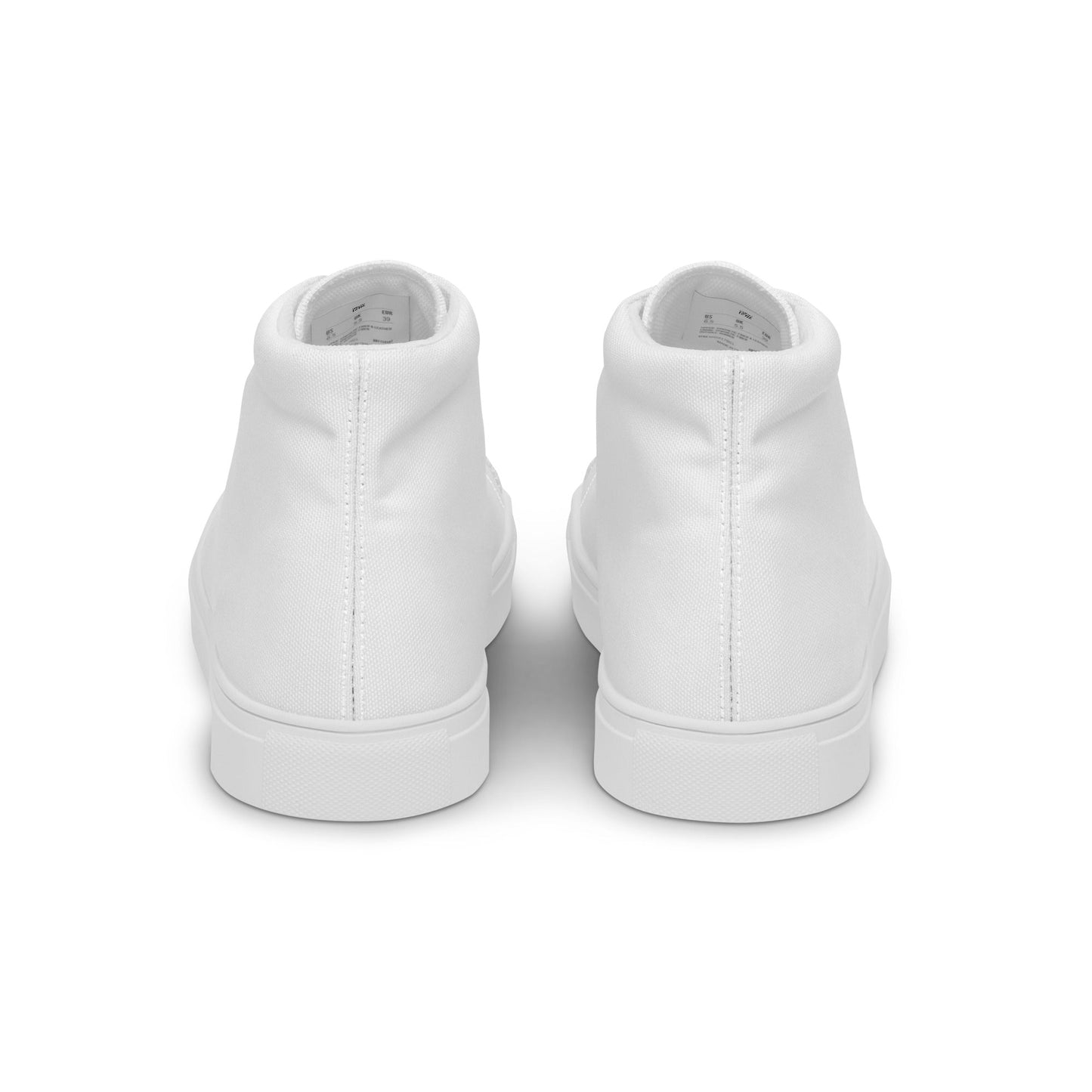 iSAW Mens White High-Top Canvas Shoes