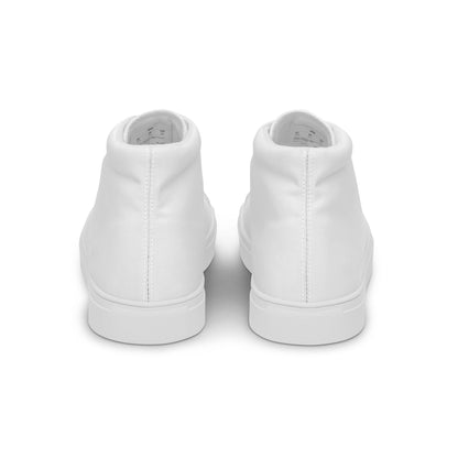 iSAW Mens White High-Top Canvas Shoes