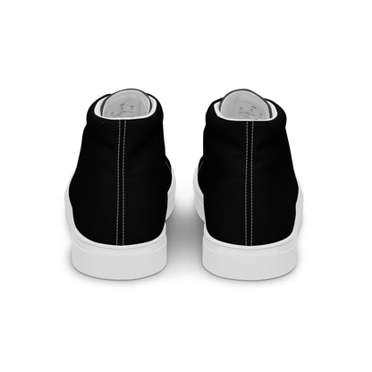 iSAW Mens Black High-Top Canvas Shoes