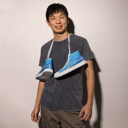 A Drop In The Ocean - Mens High-Top Canvas Shoes