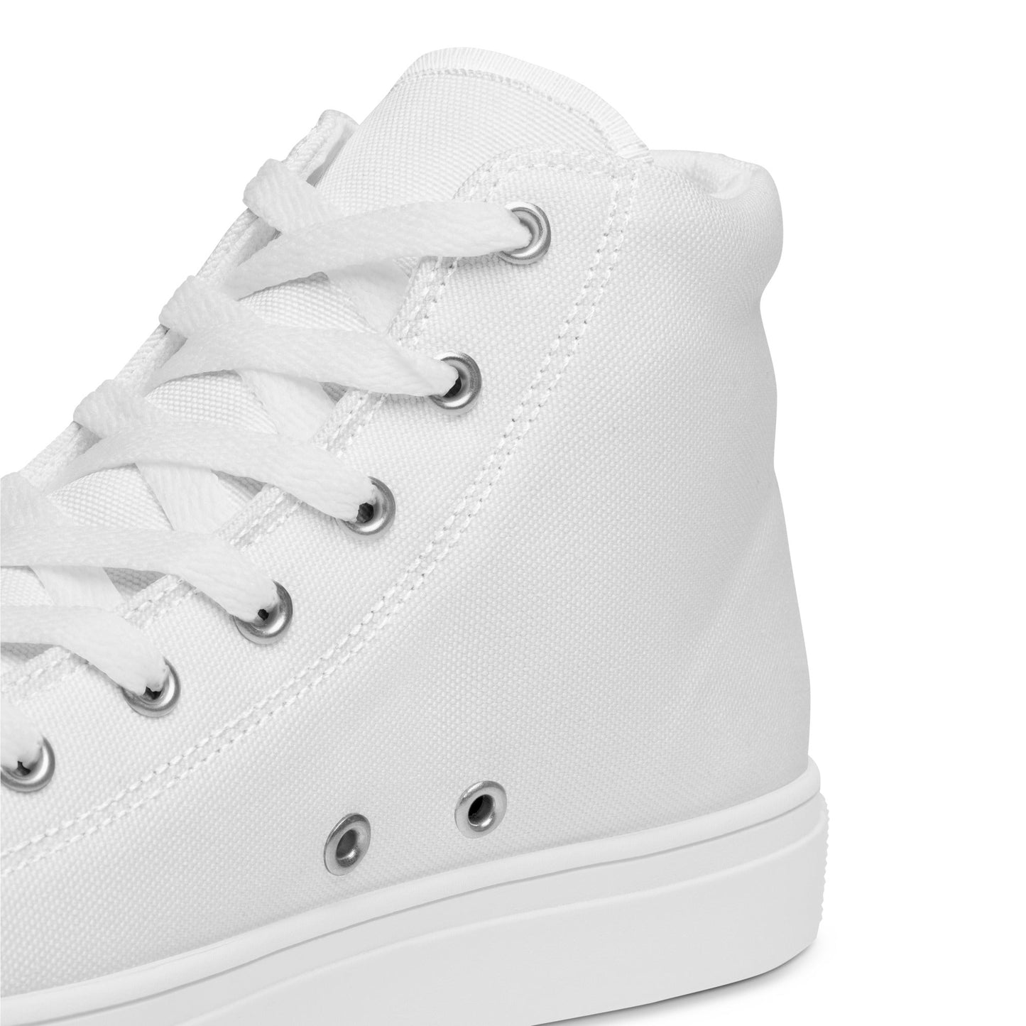 iSAW Mens White High-Top Canvas Shoes