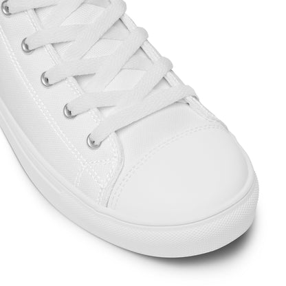 iSAW Mens White High-Top Canvas Shoes