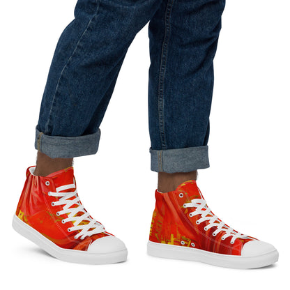Qízhì - Mens High-Top Canvas Shoes