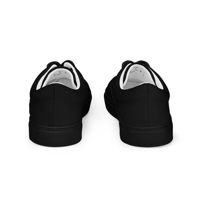 iSAW Mens Black Lace-Up Canvas Shoes