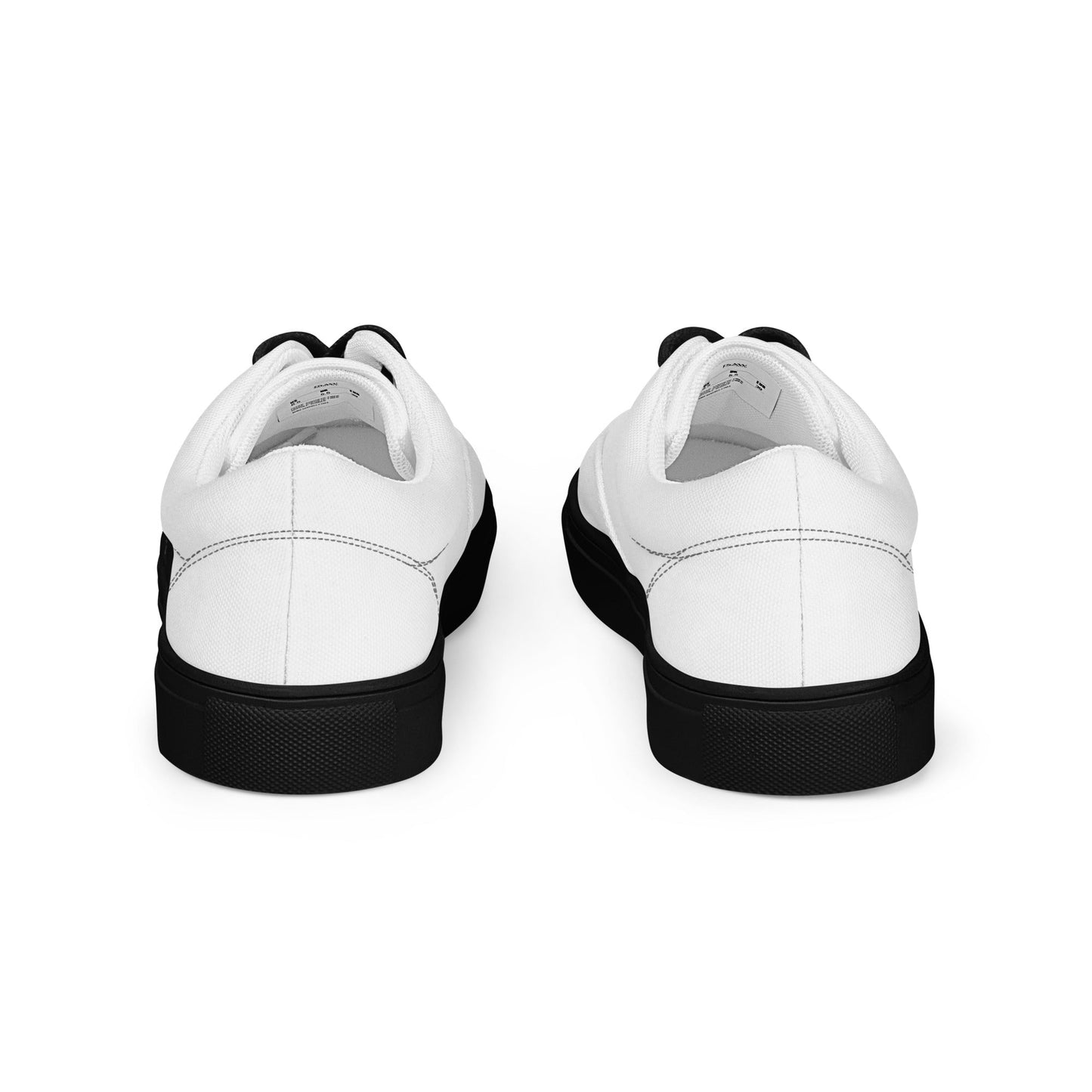 iSAW Mens White Lace-Up Canvas Shoes