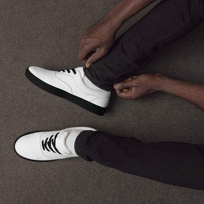iSAW Mens White Lace-Up Canvas Shoes