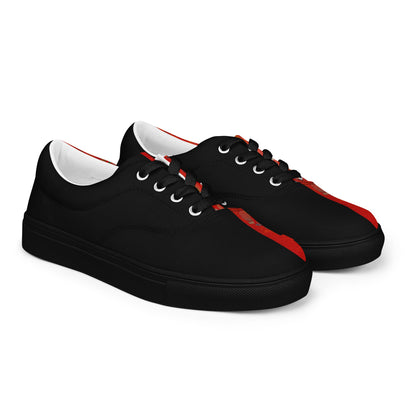 Half Black Half Hónghǎi - Mens Lace-Up Canvas Shoes
